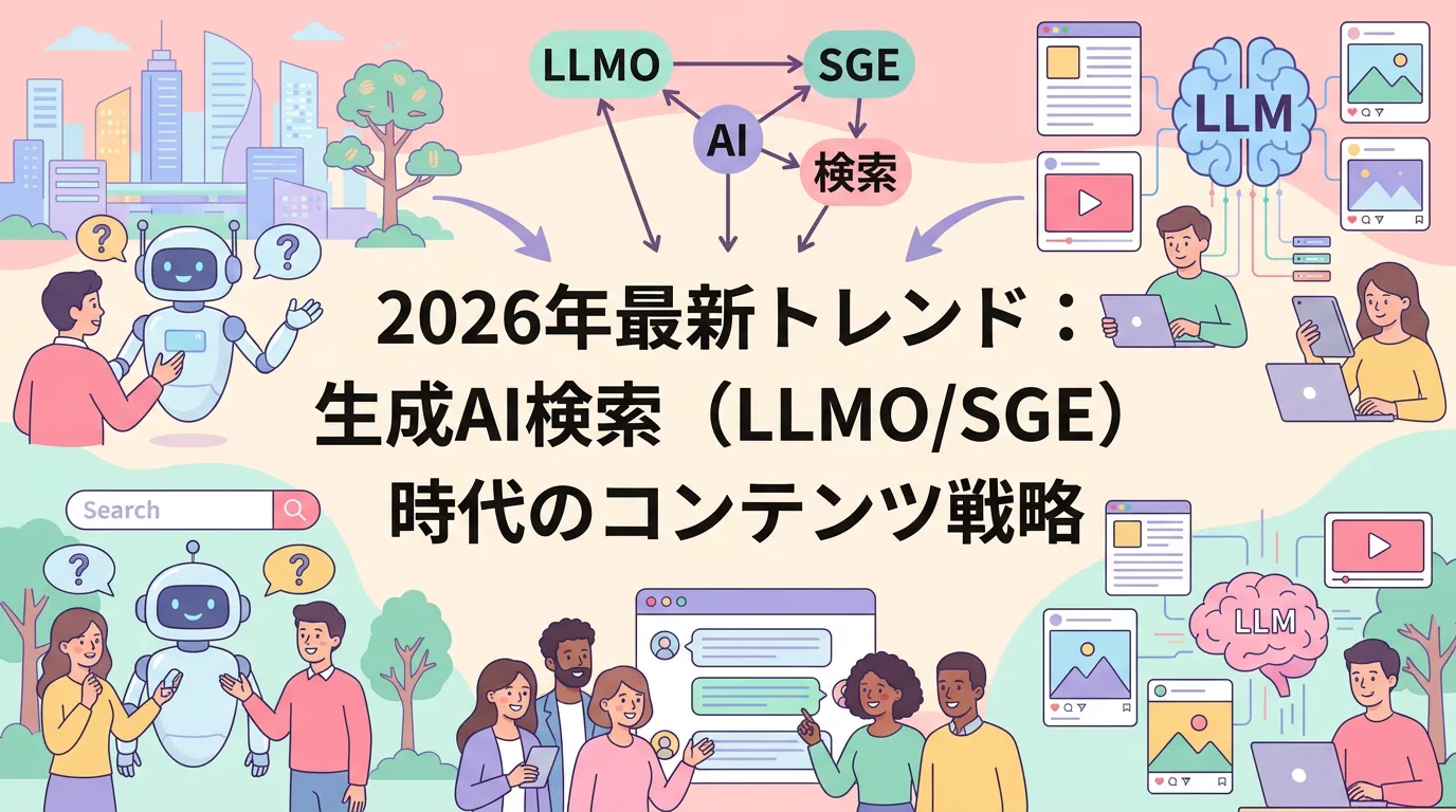 2026年最新トレンド:生成AI検索(LLMO/SGE)時代のコンテンツ戦略