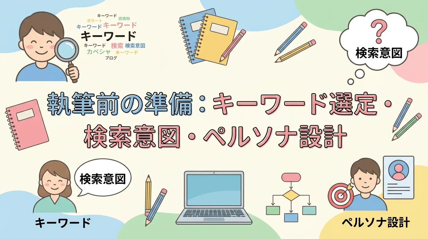 執筆前の準備：キーワード選定・検索意図・ペルソナ設計