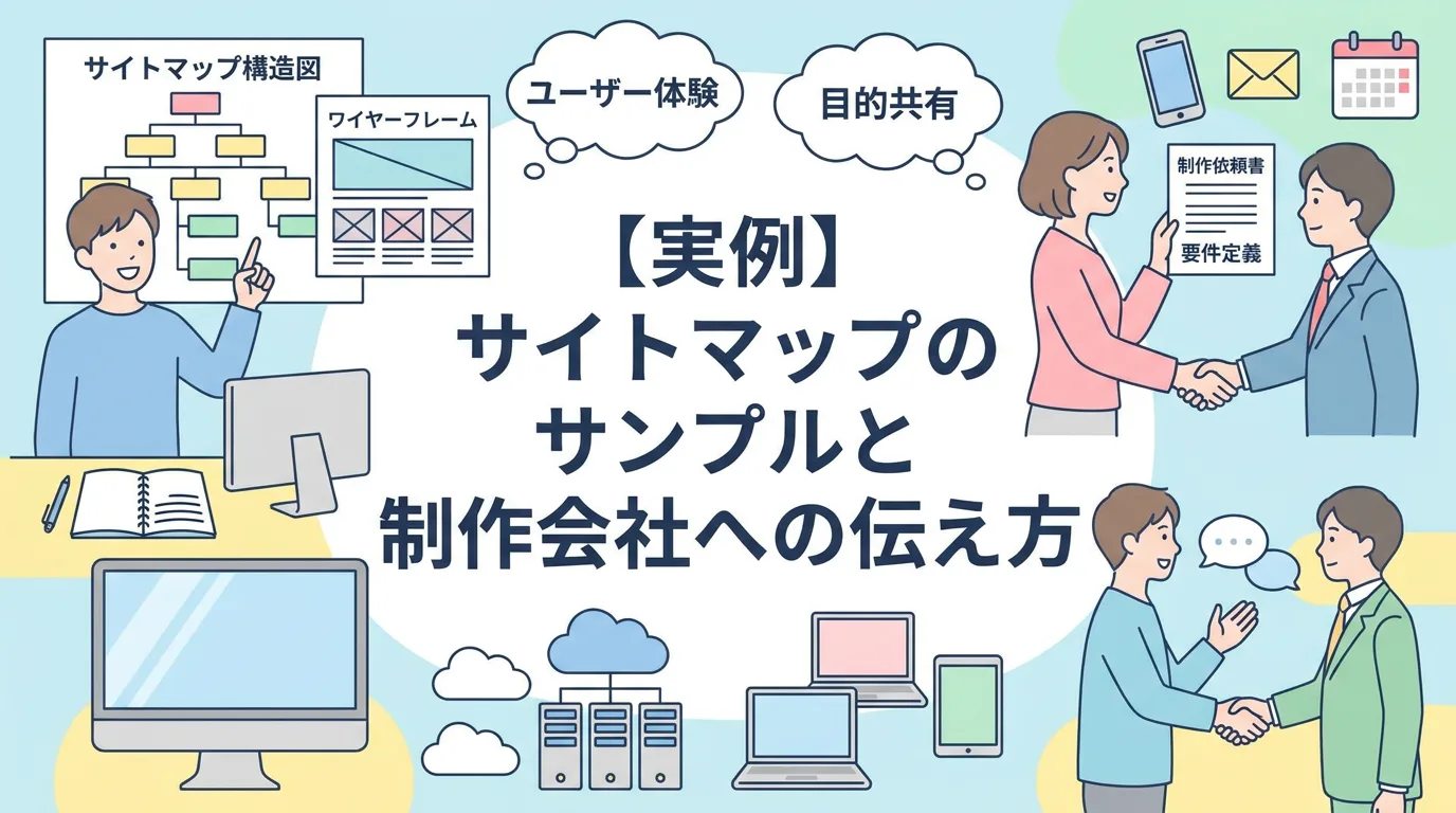【実例】サイトマップのサンプルと制作会社への伝え方