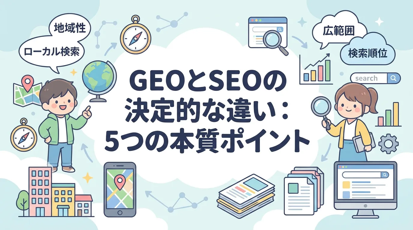 GEOとSEOの決定的な違い：5つの本質ポイント