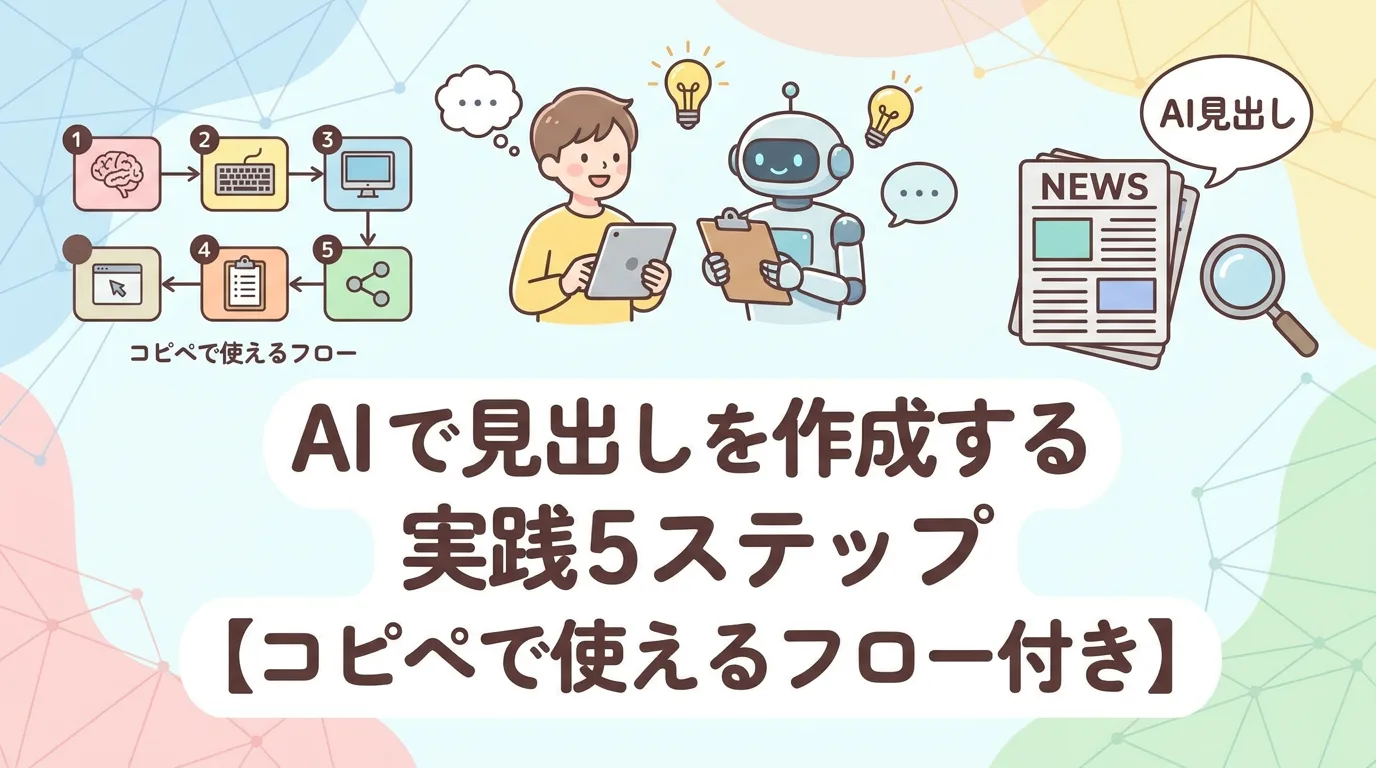 AIで見出しを作成する実践5ステップ【コピペで使えるフロー付き】